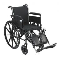 Walgreens Drive Medical Cruiser III Lightweight Wheelchair w Flip Back Removable Full Arms and Leg Rest 20 Seat Black
