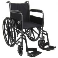 Walgreens Karman Lightweight 16 inch Steel Wheelchair with Fixed Armrests, 34lbs Silver