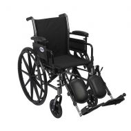 Walgreens Drive Medical Cruiser III Lightweight Wheelchair w FlipBack Removable Adj Desk Arms & Leg Rest 18 Seat Black