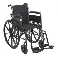 Walgreens Drive Medical Cruiser III Lightweight Wheelchair w Flip Back Removable Full Arms and Foot Rest 20 Seat Black