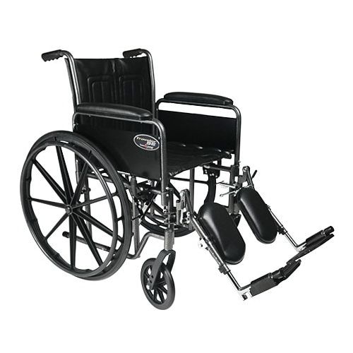 월그린 Walgreens Everest & Jennings Travelers SE Steel Wheelchair with Removable Arms and Elevating Legrest 18 Inch