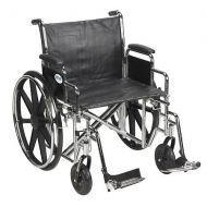 Walgreens Drive Medical Sentra EC Heavy Duty Wheelchair with Detachable Desk Arms and SwingAway Footrest 22 Seat Black
