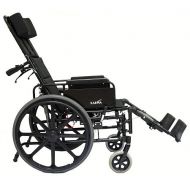 Walgreens Karman Ultra-Lightweight 18 inch Aluminum Reclining Wheelchair, 36lbs Black