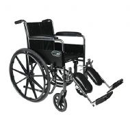 Walgreens Everest & Jennings Travelers SE Steel Wheelchair Standard with Fixed Arms and Elevating Legrest Black