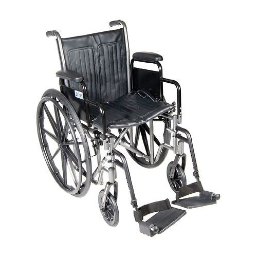 월그린 Walgreens Drive Medical Silver Sport 2 Wheelchair with Detachable Desk Arms and Swing Away Footrest 18 inch