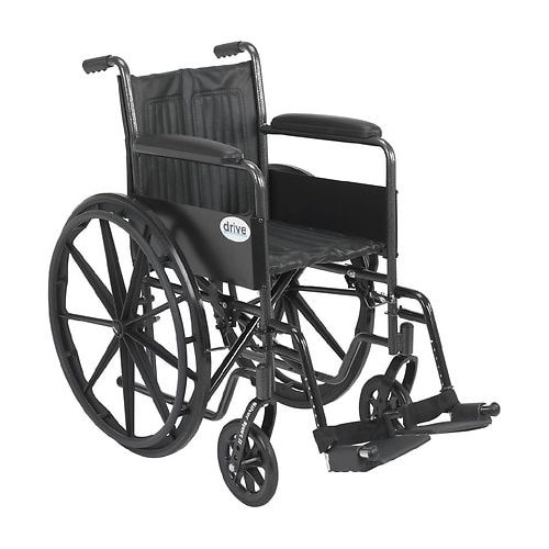 월그린 Walgreens Drive Medical Silver Sport 2 Wheelchair with Swing Away Footrest 18 inch