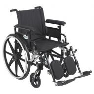 Walgreens Drive Medical Viper Plus GT Wheelchair w Flip Back Removable Adjustable Full Arm and Leg Rest 18 Inch Seat Black