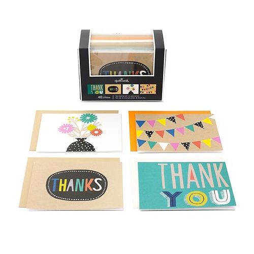 월그린 Walgreens Hallmark Thank You Notes (Four Designs, 40 Cards and Envelopes)