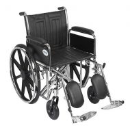 Walgreens Drive Medical Sentra EC Heavy Duty Wheelchair with Detachable Full Arms and Elevating Leg Rest 20 Inch Seat Black