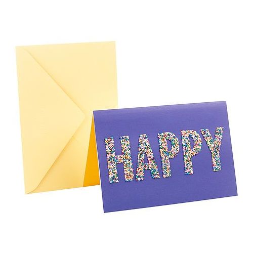 월그린 Walgreens Hallmark Signature Signature Birthday Greeting Card (Happy Sprinkles) Purple