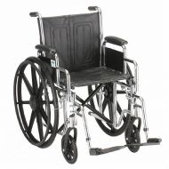 Walgreens Nova Steel Wheelchair with Detachable Arms 5185S 18 inch Black Vinyl