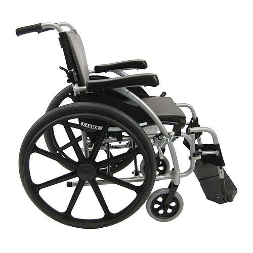 월그린 Walgreens Karman 18in Seat Ultra Lightweight Ergonomic Wheelchair Silver