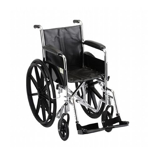 월그린 Walgreens Nova Steel Wheelchair Fixed Arm and Swing Away Footrests 16 inch