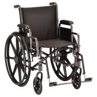 Walgreens Nova 16 inch Steel Wheelchair with Detachable Arms and Elevating Legrests