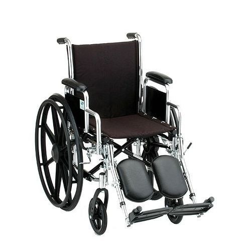 월그린 Walgreens Nova Wheelchair with Detachable Desk Arms and Elevating Footrests 18 Inch Steel