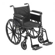 Walgreens Drive Medical Cruiser X4 Dual Axle Wheelchair with Adjustable Detachable Full Arms 16 inch Seat Silver Vein