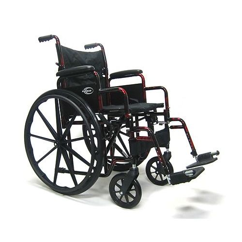 월그린 Walgreens Karman Break down lightweight wheelchair Seat 18x16 Red Streak