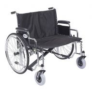 Walgreens Drive Medical Sentra EC Heavy Duty Extra Wide Wheelchair with Detachable Desk Arms 30 Seat Black