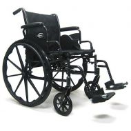 Walgreens Karman Height Adjustable Seat Lightweight Steel Wheelchair with Removable Armrest Seat 20x16 Silver Vein