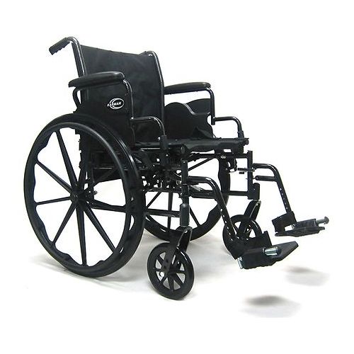 월그린 Walgreens Karman Height Adjustable Seat Lightweight Steel Wheelchair with Removable Armrest Seat 20x16 Silver Vein