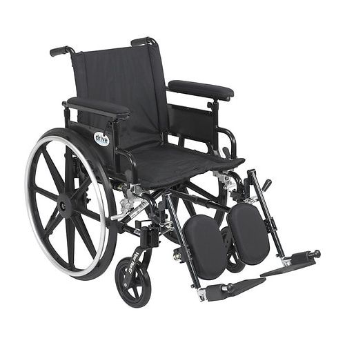 월그린 Walgreens Drive Medical Viper Plus GT Wheelchair w Flip Back Removable Adjustable Full Arm and Leg Rest 20 Inch Seat Black