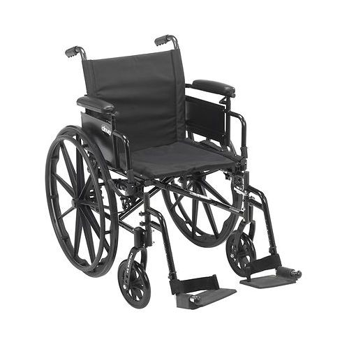 월그린 Walgreens Drive Medical Cruiser X4 Dual Axle Wheelchair with Adjustable Detachable Desk Arms 16 inch Seat Silver Vein