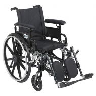 Walgreens Drive Medical Viper Plus GT Wheelchair w Flip Back Removable Adjustable Full Arm and Leg Rest 16 Inch Seat Black