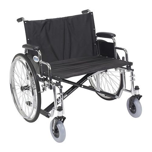 월그린 Walgreens Drive Medical Sentra EC Heavy Duty Extra Wide Wheelchair with Detachable Desk Arms 28 inch