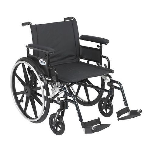 월그린 Walgreens Drive Medical Viper Plus GT Wheelchair w Flip Back Removable Adjustable Full Arm and Foot Rest 22 Inch Black