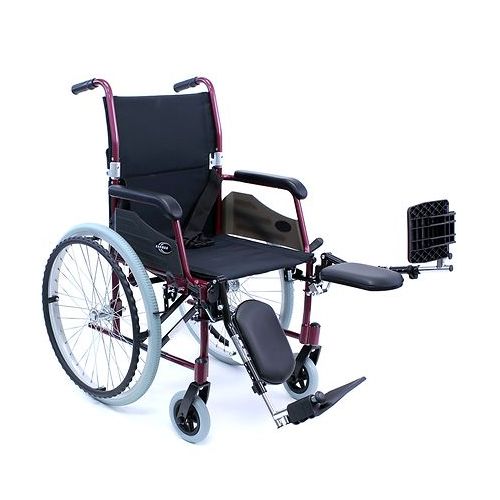 월그린 Walgreens Karman Ultra Lightweight Wheelchair with Elevating Legrest Seat 18x16 Burgundy