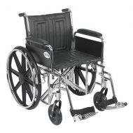 Walgreens Drive Medical Sentra EC Heavy Duty Wheelchair with Detachable Full Arms and SwingAway Footrest 20 Inch Seat Black