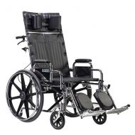 Walgreens Drive Medical Sentra Reclining Wheelchair with Detachable Desk Arms 22 Seat Chrome