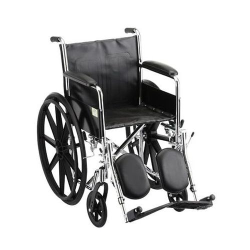 월그린 Walgreens Nova 18 inch Steel Wheelchair Fixed Arms and Elevating Leg Rests