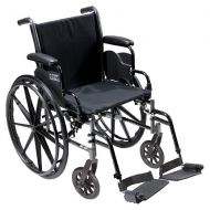 Walgreens Drive Medical Cruiser III Lightweight Wheelchair w Flip Back Removable Desk Arms and Foot Rest 18 Inch