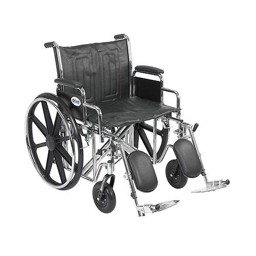 월그린 Walgreens Drive Medical Sentra EC Heavy Duty Wheelchair with Detachable Desk Arms and Elevating Leg Rest 22 Inch Seat Black
