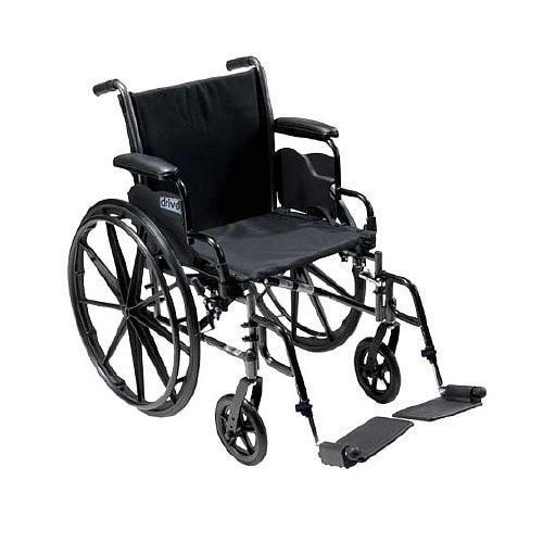 월그린 Walgreens Drive Medical Cruiser lll Wheelchair 20 inch with Flip Back Desk Arms Swing Footrest