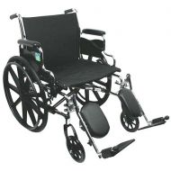 Walgreens Nova Wheelchair with Detachable Desk Arms and Elevating Legrests 22 Inch Steel