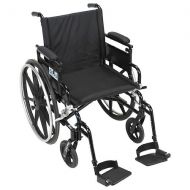 Walgreens Drive Medical Viper Plus GT Wheelchair w Flip Back Removable Adjustable Desk Arm and Foot Rest 20 Inch