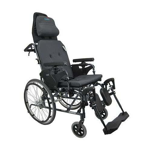 월그린 Walgreens Karman Reclining 16 inch Aluminum Transport Wheelchair, 36lbs Black
