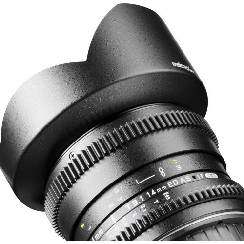  [아마존베스트]Walimex Pro Lens Mount VDSLR Lens 14 mm 1:3.1 including Solid Lens Hood