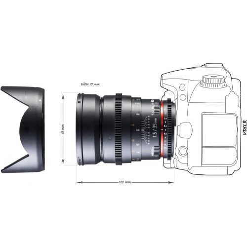  [아마존베스트]Walimex Pro VDSLR Wide-Angle Lens 35 mm f/1.5