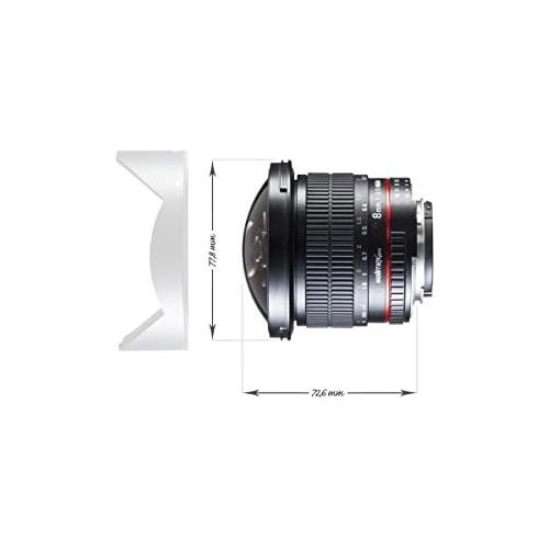  [아마존베스트]Walimex pro 8 mm, 1:3.5, DSLR fish-eye II lens