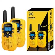 Walkie Talkies for Kids, 22 Channels FRS/GMRS Uhf Two Way Radios 4 Mile Handheld Mini Kids Walkie Talkies for Kids Best Gifts Kids Toys Built in Flashlight 2 Pack - Yellow