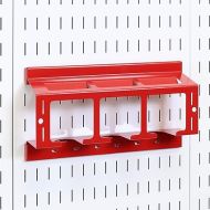 Wall Control Drill Holder Power Tool Storage Rack - Compact Impact Drill Battery Power Tool Pegboard Organizer Pegboard (Red)