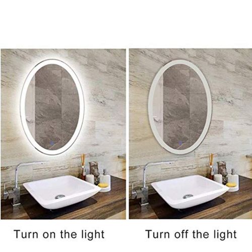  Wall mirror Home & Kitchen Home Decor Makeup Mirror Oval Mirror Bedroom Vanity Mirror Bathroom LED Light Mirror Wall Mounted Round Mirror Bathroom Mirror Home Decoration Mirrors Wall-Mounted M