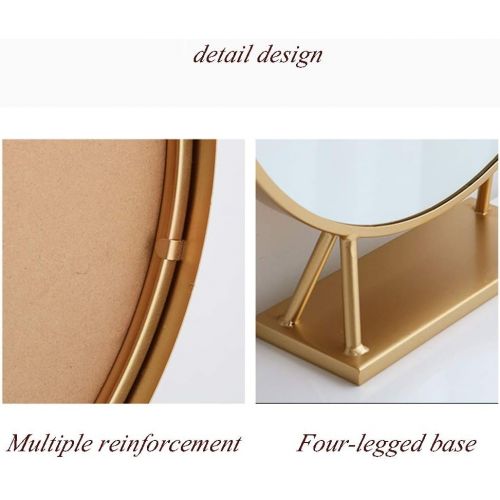  wall mirror Home & Kitchen Home Decor Makeup Mirror Wrought Iron Gold Round Decorative Mirror Desktop Princess Mirror Desktop Mirror Vanity Mirror Entrance Mirror Bathroom Bathroom