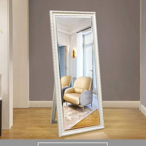  Wall-Mounted Mirrors Full-Length Mirror Floor Stand Fitting Mirror Wall Mounted HD Mirror Bathroom Vanity Vanity Mirror (Color : Silver, Size : 50150cm)