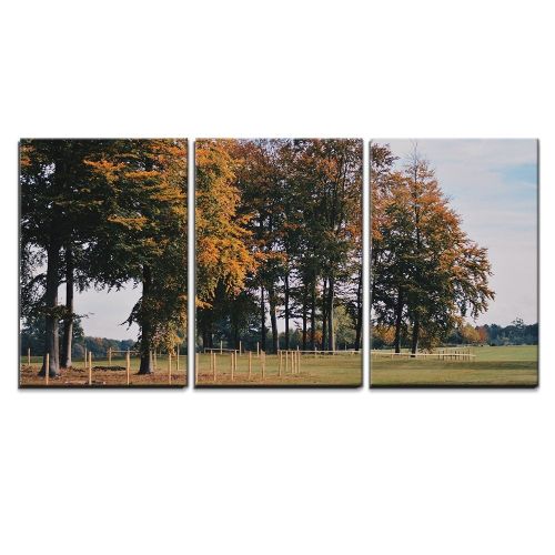  Wall26 wall26 - 3 Piece Canvas Wall Art - Landscape of Countryside with Trees - Modern Home Decor Stretched and Framed Ready to Hang - 16x24x3 Panels
