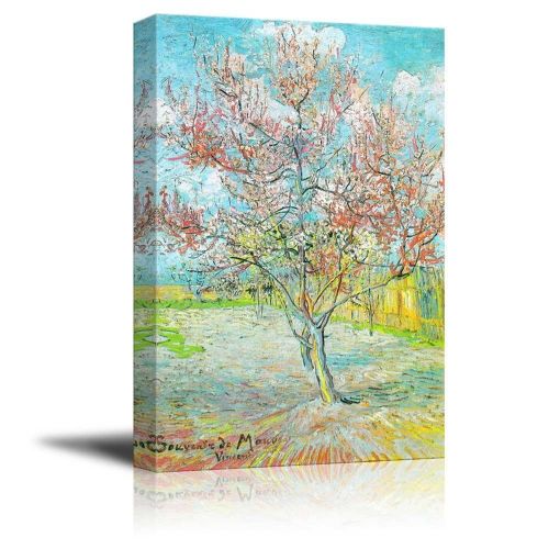  Wall26 wall26 Flowering Peach TreesFlowering Orchards by Vincent Van Gogh - Canvas Print Wall Art Famous Oil Painting Reproduction - 12 x 18