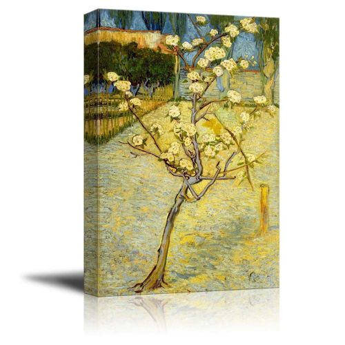  Wall26 wall26 Small Pear Tree in Blossom by Vincent Van Gogh - Canvas Print Wall Art Famous Oil Painting Reproduction - 24 x 36